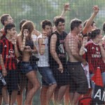 Milanello, tifosi all'allenamento