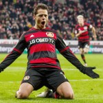 Leverkusen Javier Chicharito Hernandez Bayer 04 Leverkusen 7 beim Torjubel nach dem Treffer zum 2