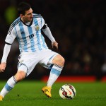 Messi con la fascia di capitano dell'Argentina