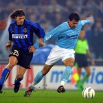 Matias Almeyda of Inter Milan and Dejan Stankovic of Lazio in action