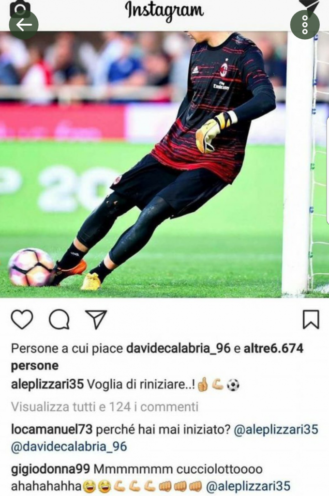 commenti gigio instagram