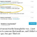 Macheda gaffe omofobia
