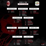 Calendario Milan: ecco tutte le sfide dei rossoneri.