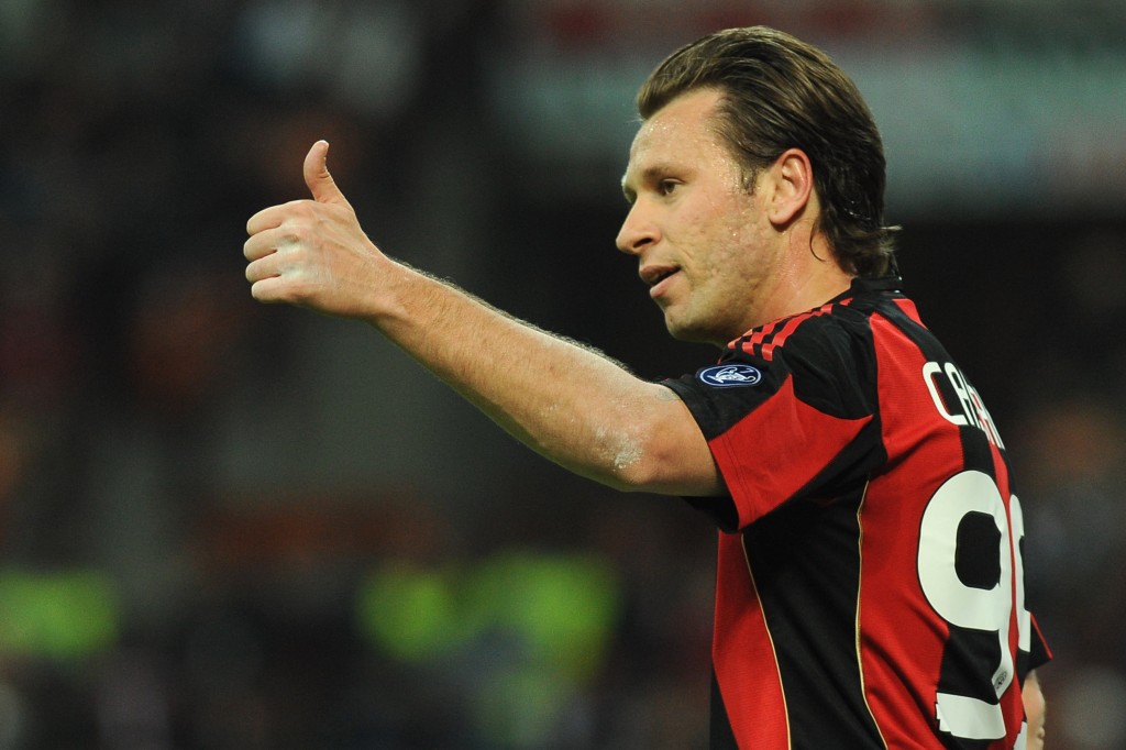 Antonio Cassano con la maglia del Milan