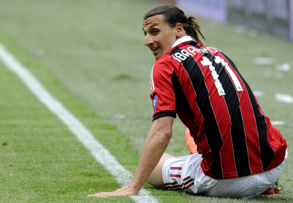 Ibrahimovic con la maglia del Milan