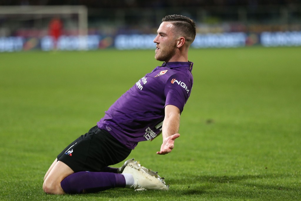 Veretout esulta con la Fiorentina