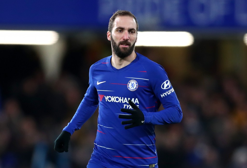 Higuain con la maglia del Chelsea