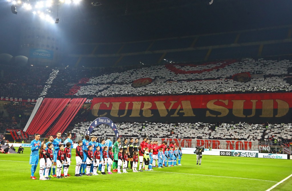 La curva sud di San Siro