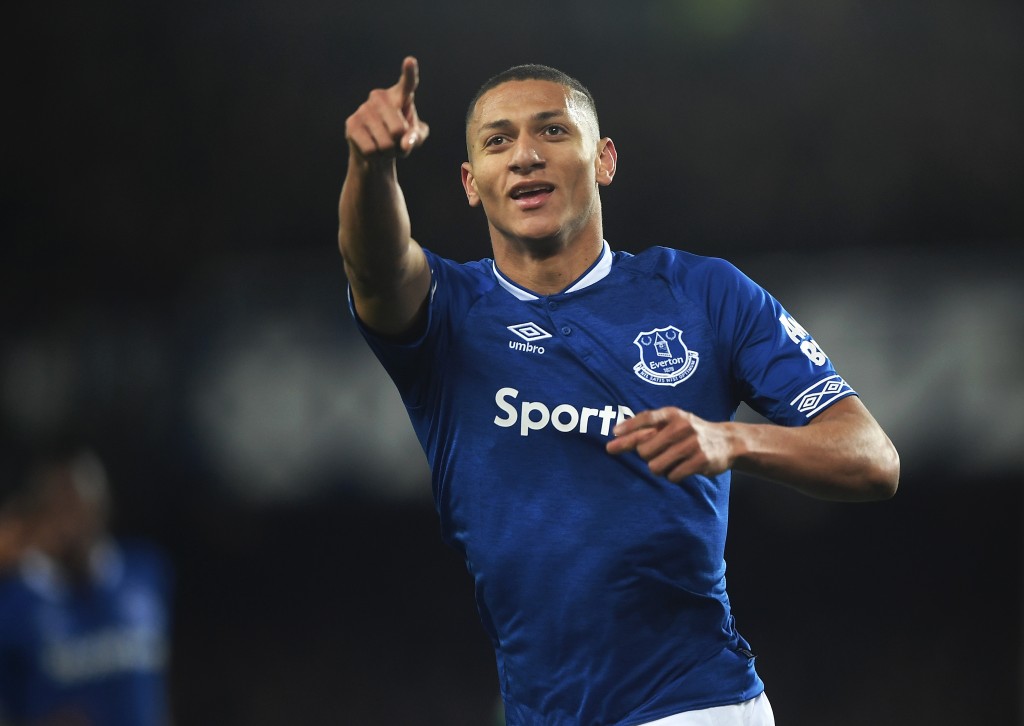 Richarlison con la maglia dell'Everton
