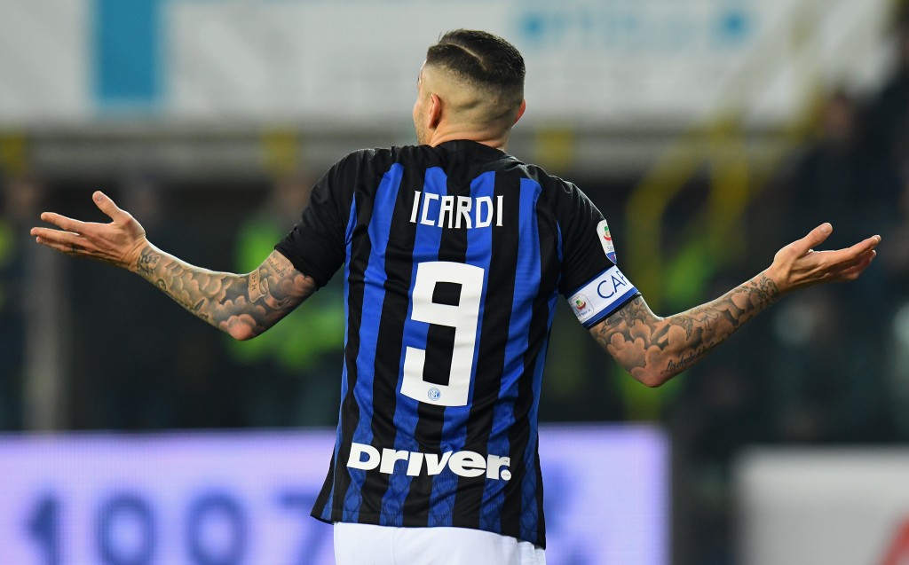 Icardi con la maglia dell'Inter