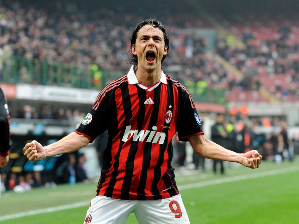 Inzaghi quando indossava la maglia rossonera