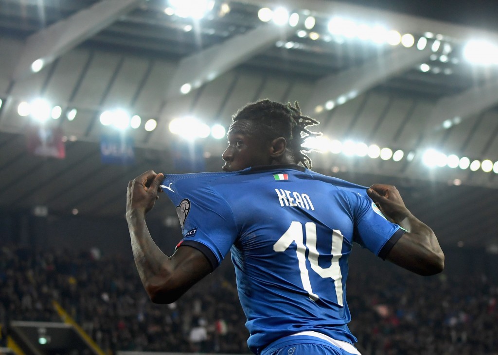 Kean con la maglia azzurra