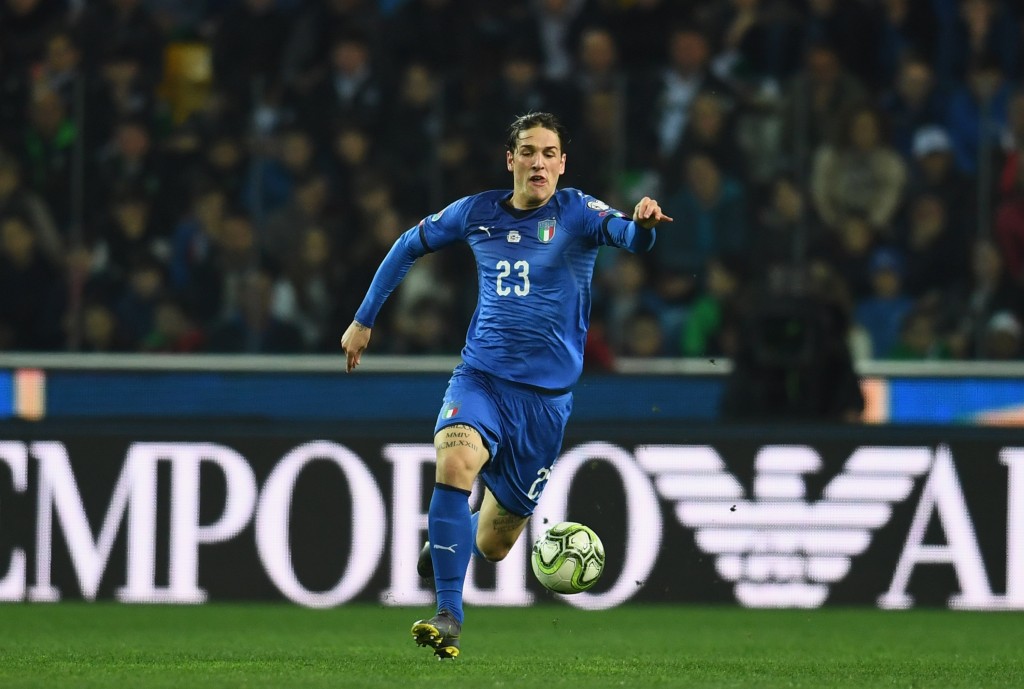 Zaniolo, con la maglia dell'Italia
