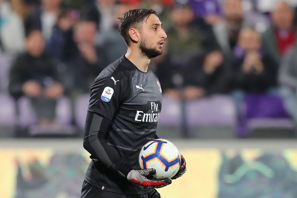 Donnarumma con la maglia del Milan