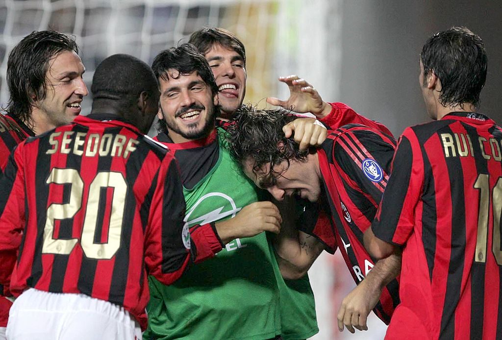 Vieri con la maglia del Milan