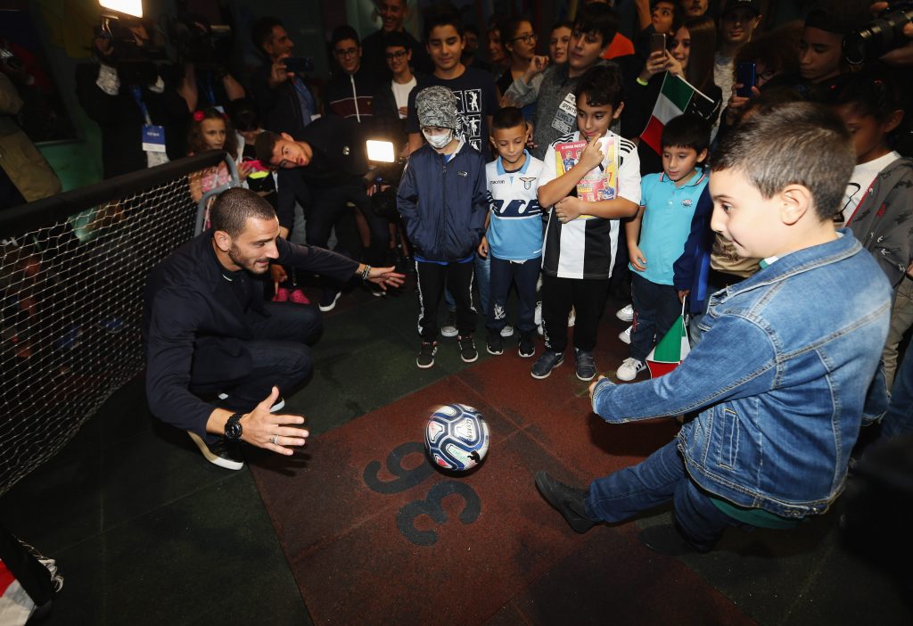 Italy Players Visit The 'Bambin Gesu' Hospital