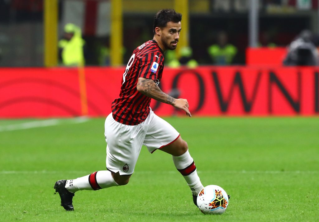 Suso con la maglia del Milan