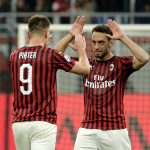 Piatek e Calhanoglu in Milan-Lazio