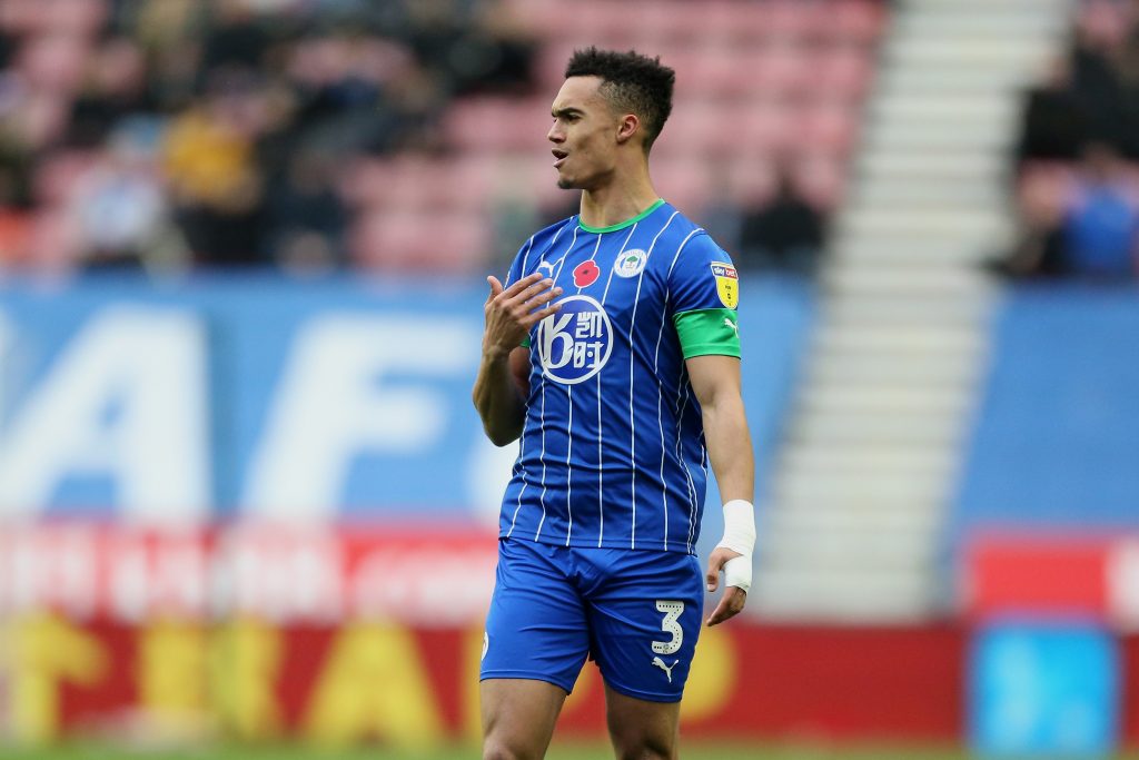 Robinson con la maglia del Wigan