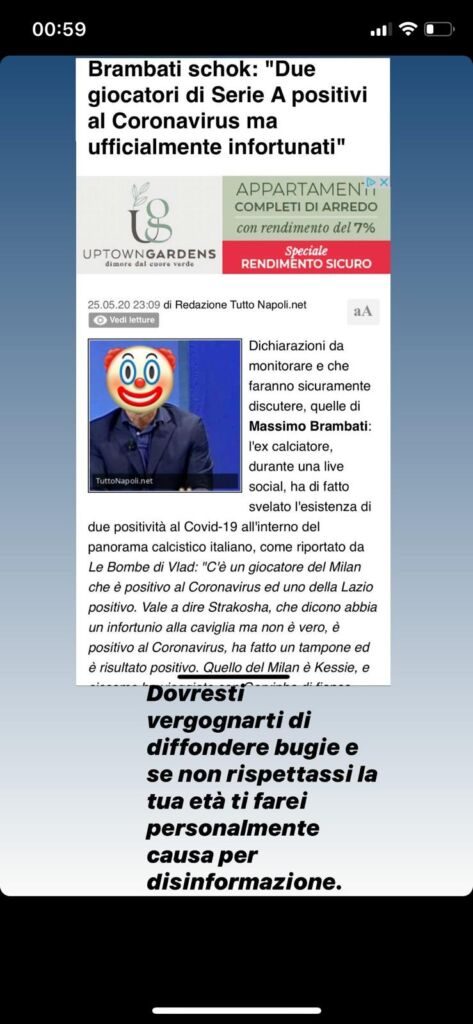 storia-fratello-strakosha-brambati-coronavirus
