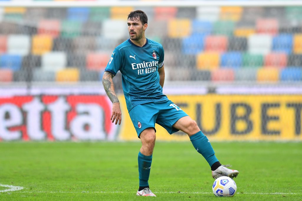Romagnoli, autore del fallo da rigore.