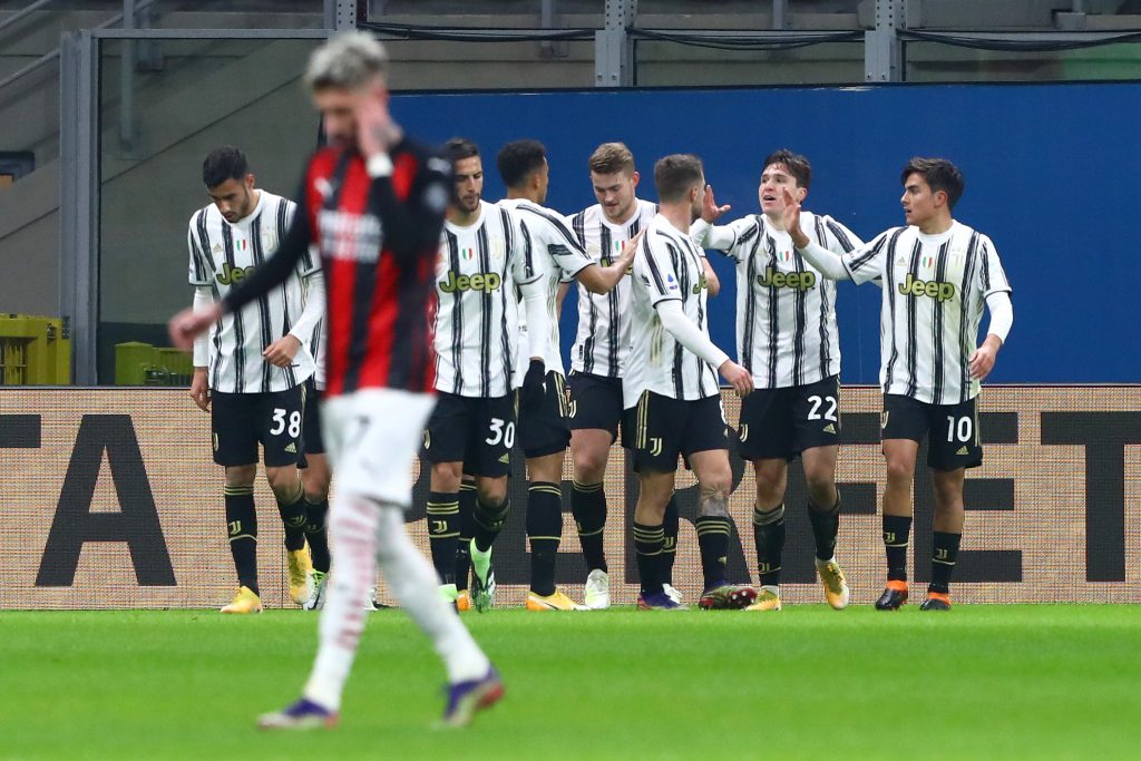 La Juventus festeggia a San Siro