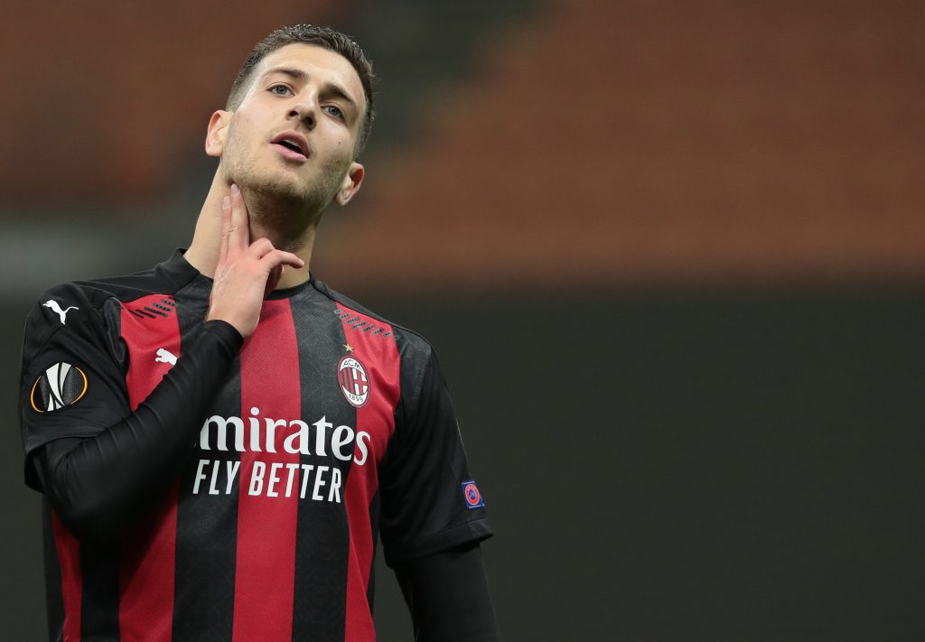 L'esultanza di Diogo Dalot, terzino portoghese classe 1999 in prestito al Milan
