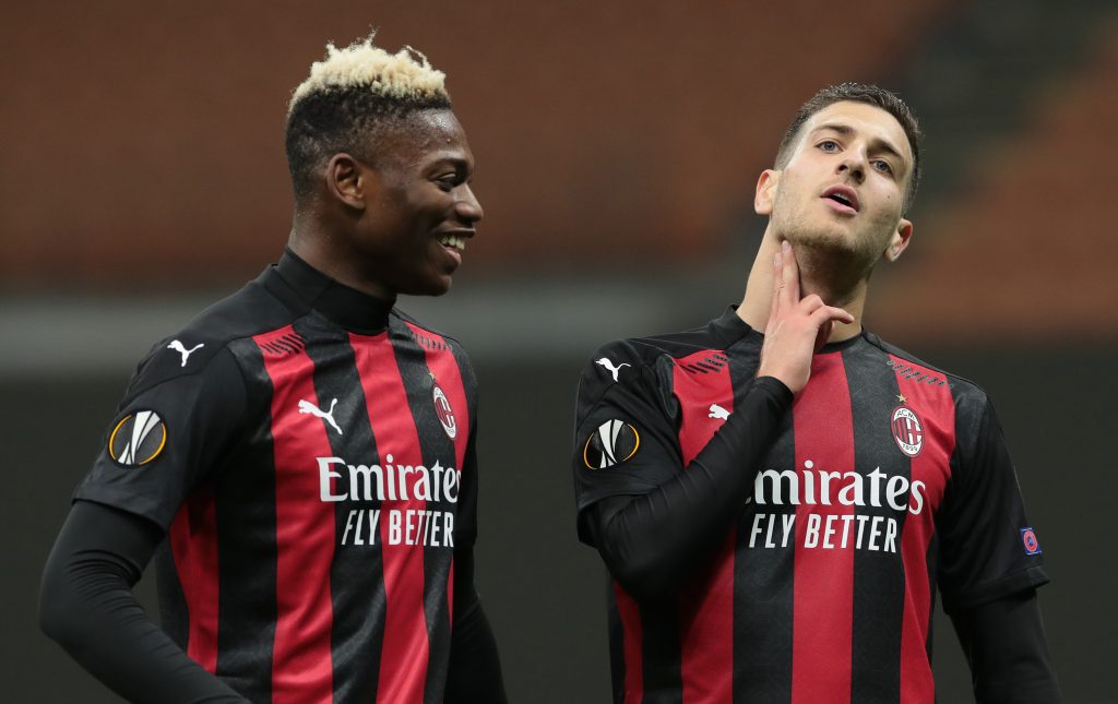 La gioia di Diogo Dalot e di Rafael Leao, due portoghesi al Milan
