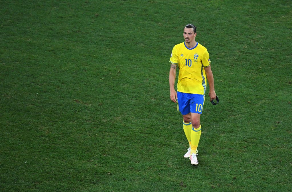 Zlatan Ibrahimovic  con la maglia della Svezia