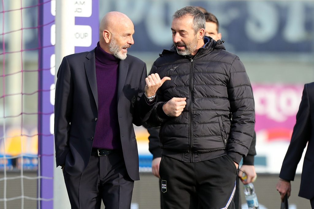 Stefano Pioli con Marco Giampaolo ai tempi di Fiorentina e Sampdoria