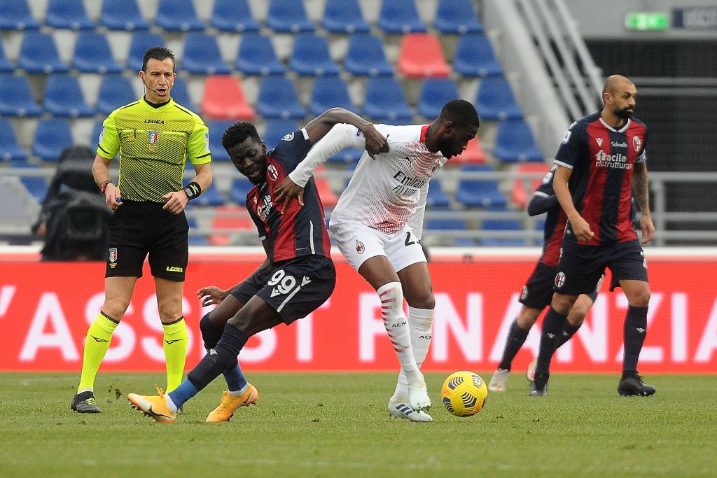Bologna-Milan, Tomori in azione