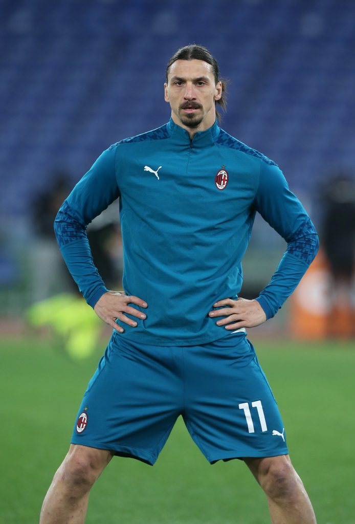 Ibrahimovic si allena nel pre Roma-Milan