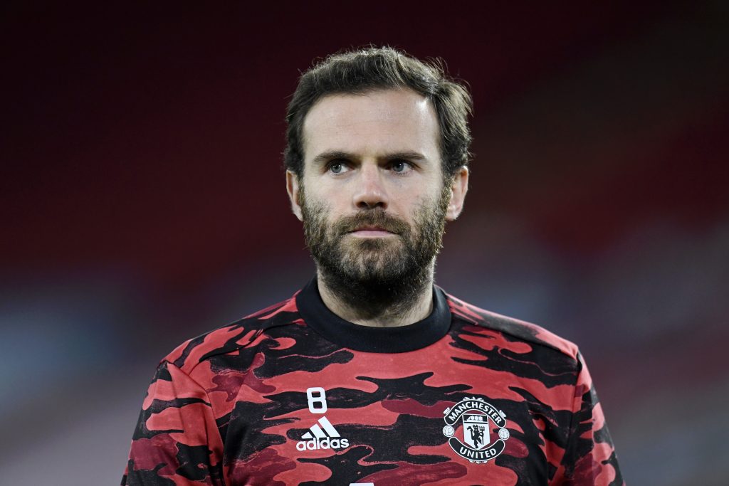 Juan Mata, giocatore del Manchester United, finito nel mirino di Maldini e Massara