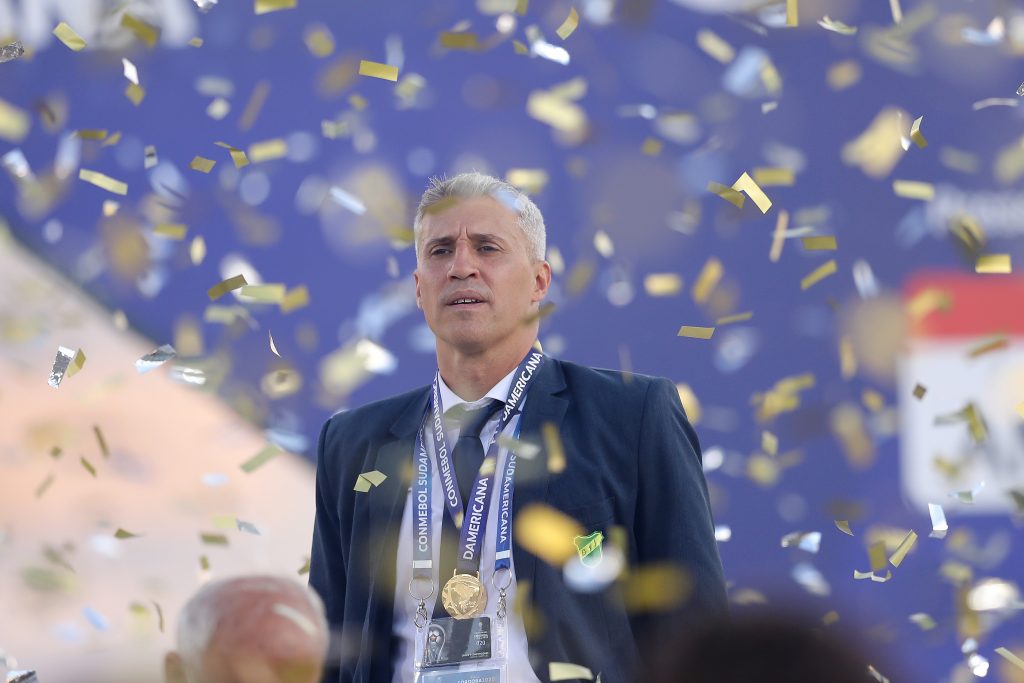 L' ex giocatore del Milan Hernan Crespo ha vinto la Copa Sudamericana con il Defensa y Jusiticia