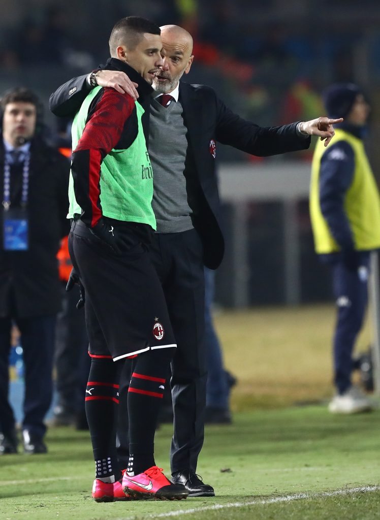 Stefano Pioli e Rade Krunic