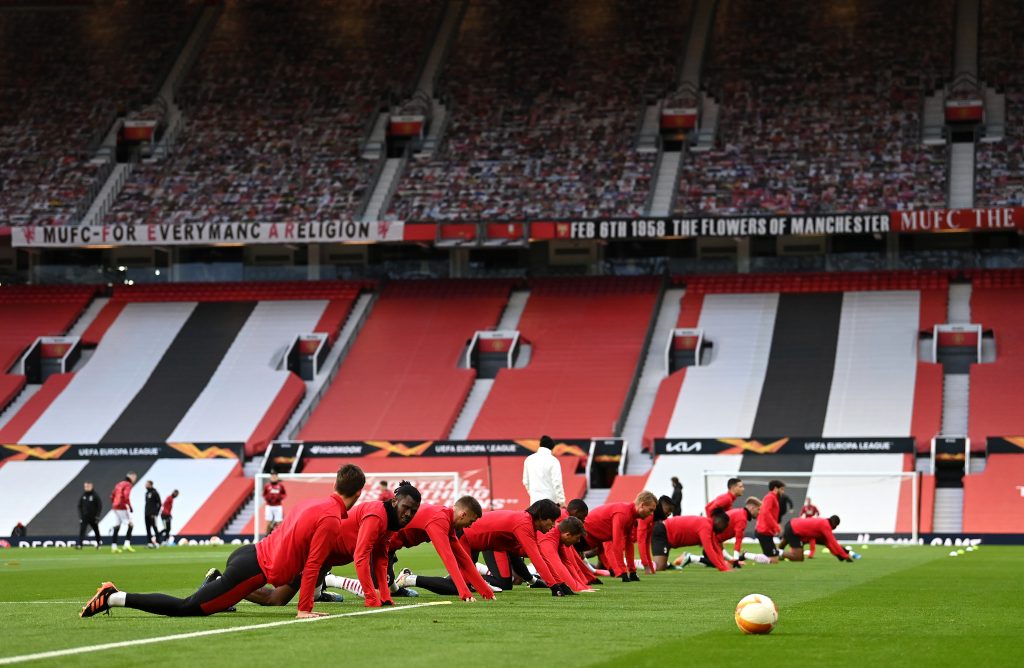 Il Milan si allena nel pre partita contro il Manchester United