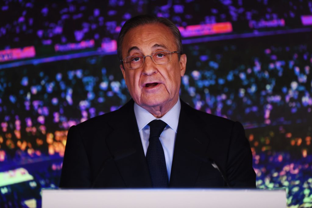 Il presidente del Real Madrid Florentino Perez
