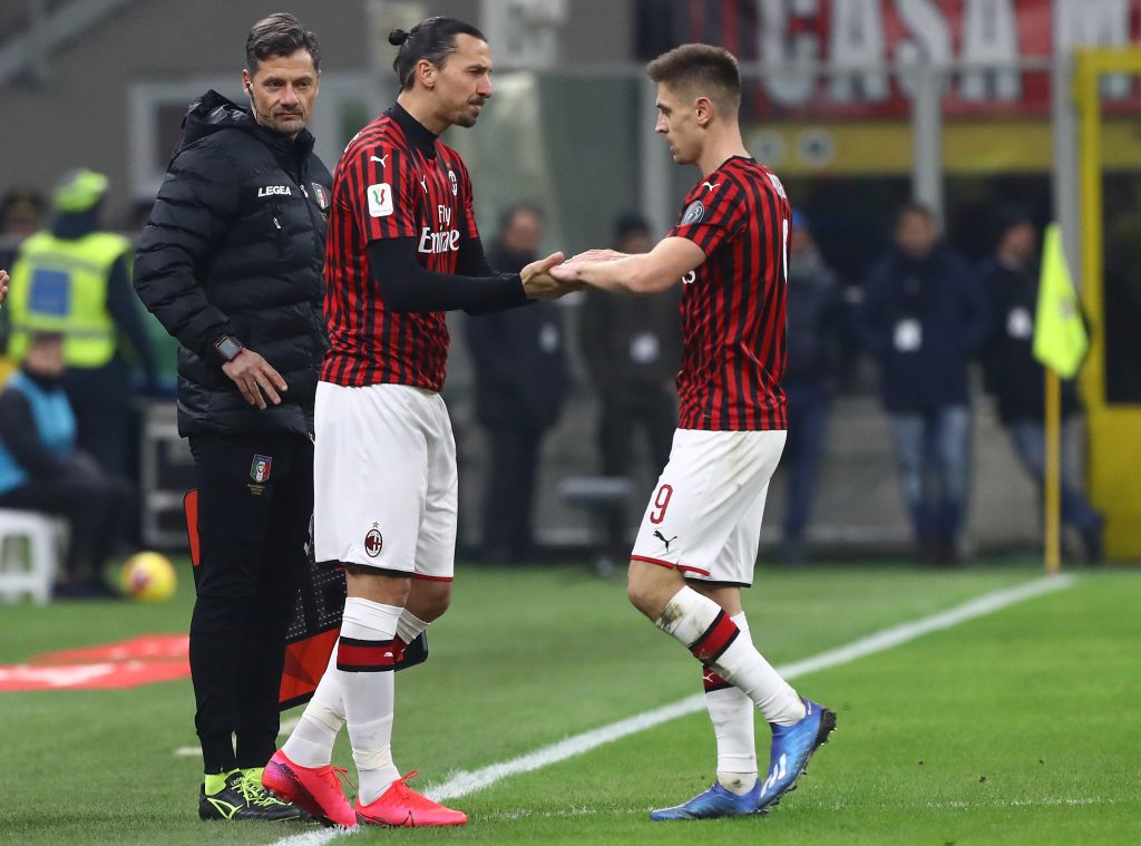 Kris Piatek e Zlatan Ibrahimovic, passato e presente dell'attacco rossonero
