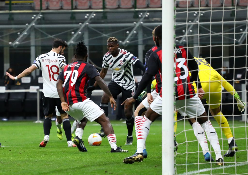 Pogba nell'azione del gol dell'1-0 .