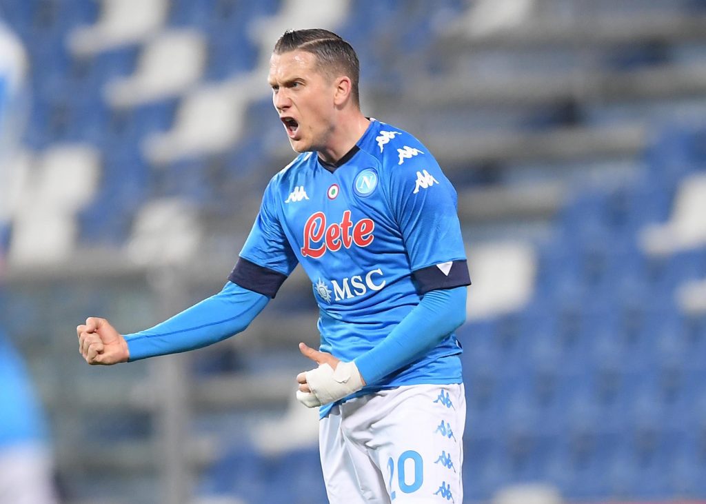 Piotr Zielisnki centrocampista del Napoli