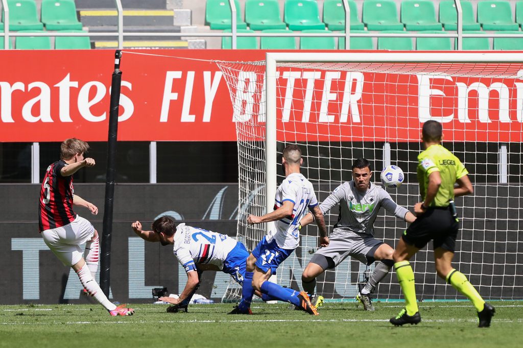 Hauge goal contro la Sampdoria