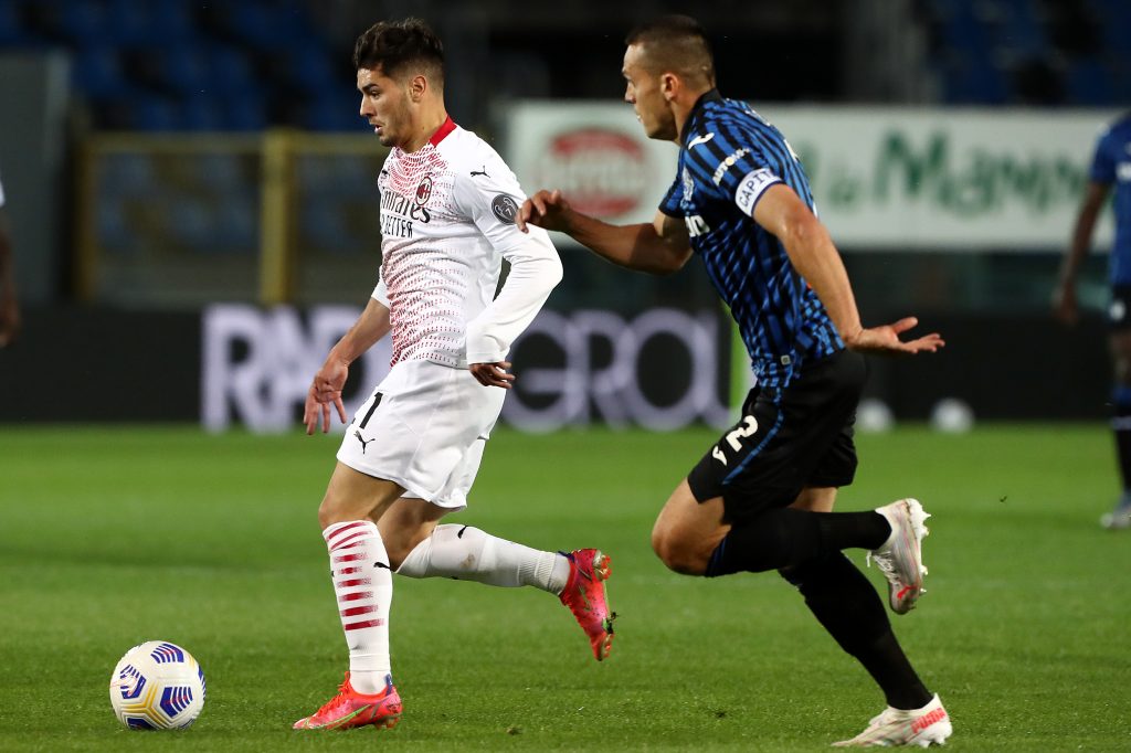 Brahim Diaz in azione in Atalanta-Milan.