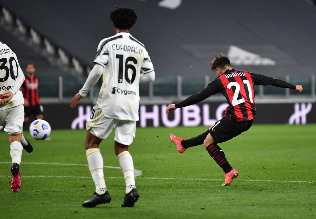 Brahim Diaz al tiro vincente in Juventus-Milan.