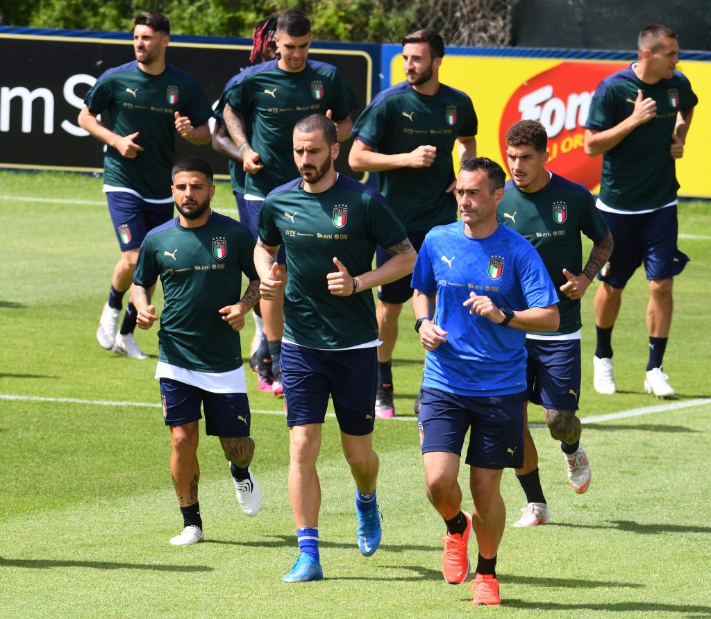 La Nazionale italiana si allena in vista di Euro 2021.