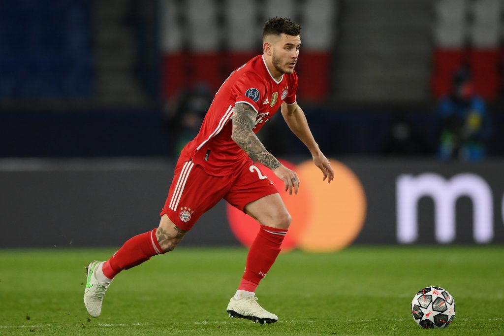 Lucas Hernandez in azione con la maglia del Bayern Monaco