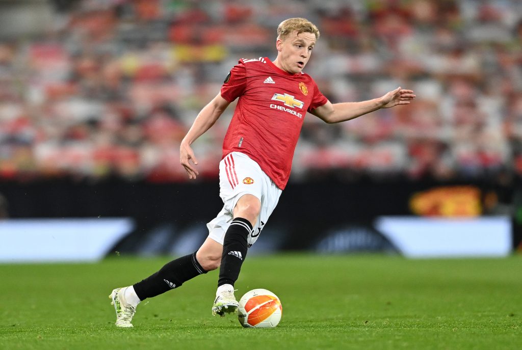 Donny van de Beek con la maglia del Manchester United