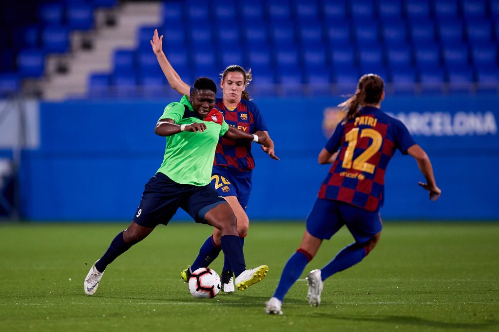 Laila Codina Panedas, neo acquisto del Milan, con la maglia del Barcellona