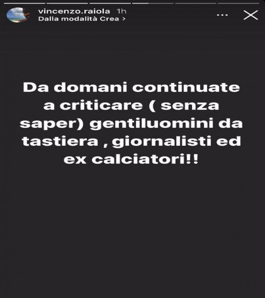 Il secondo post di Vincenzo Raiola