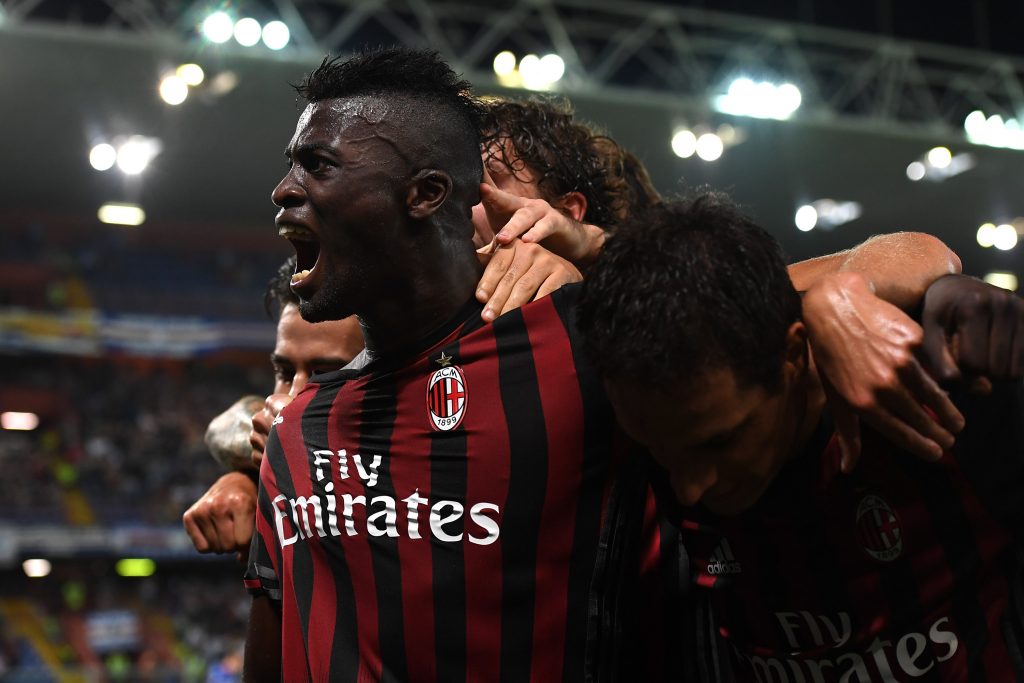 Niang in goal con il Milan