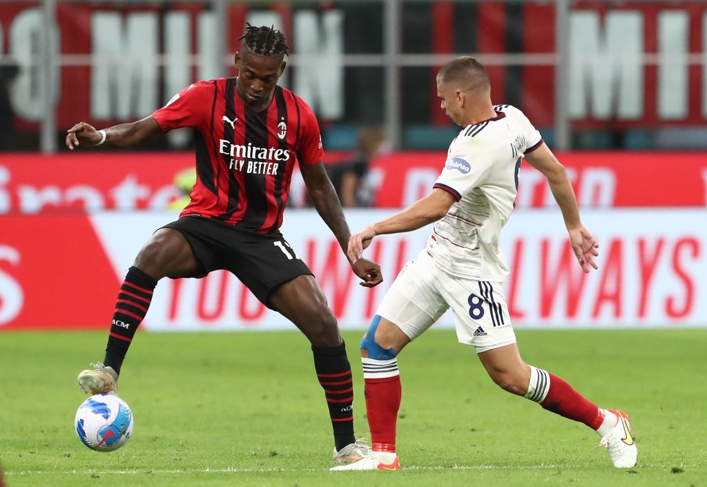 Rafael Leao contro il Cagliari